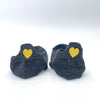 Manon - Lot de 5 paires coeur brodé fil doré