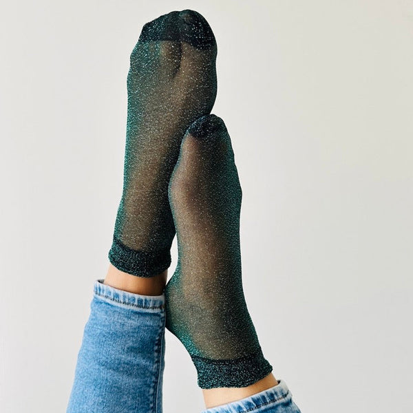 Léa - Lot de 6 chaussettes fantaisie paillettes