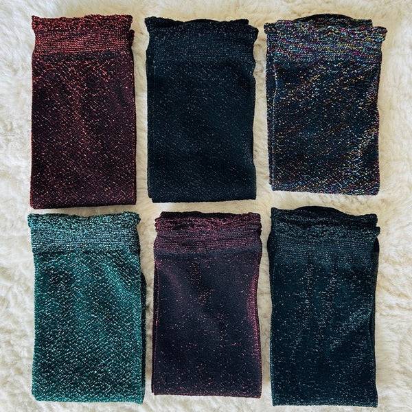 Léa - Lot de 6 chaussettes fantaisie paillettes