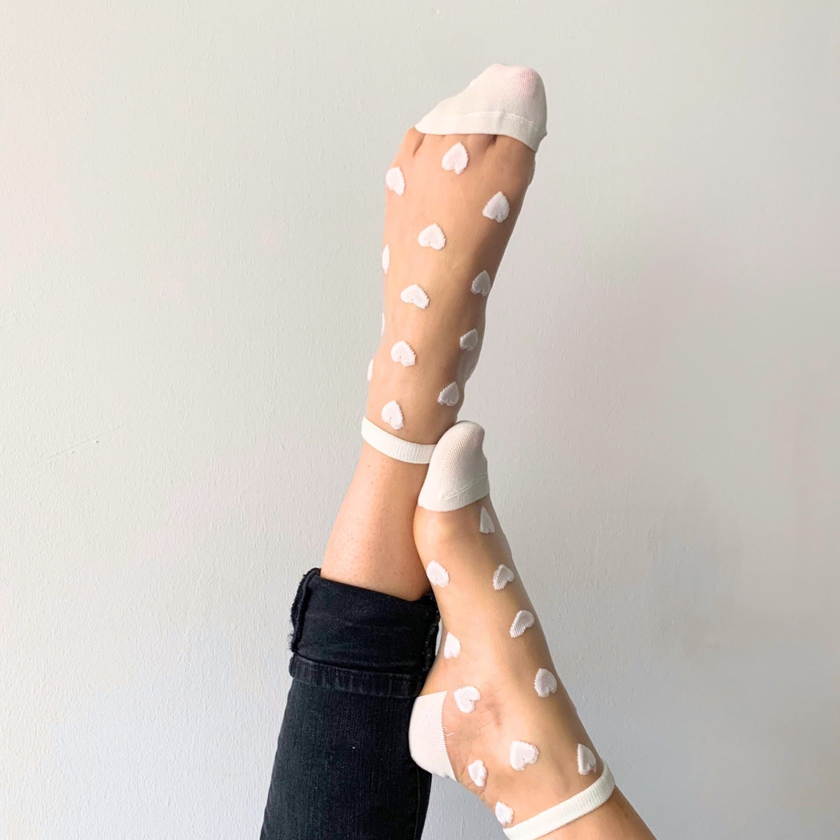 sockette fantaisie chaussettes coeurs