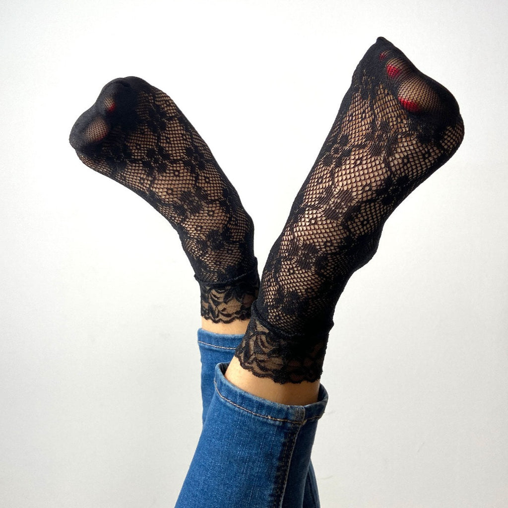 Collant Résille Halloween Tête De Mort/Toile D'Araignée - Noir, Taille Unique Élastique
