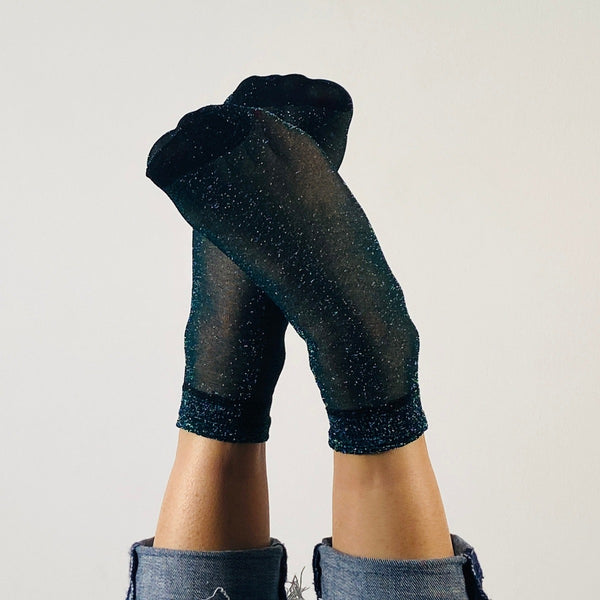 chaussette fantaisie à paillettes